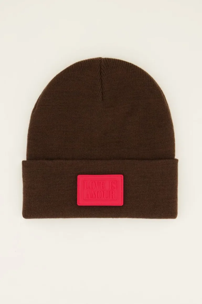 Bonnet Marron Avec écusson