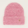 Bonnet Rose Clair En Maille