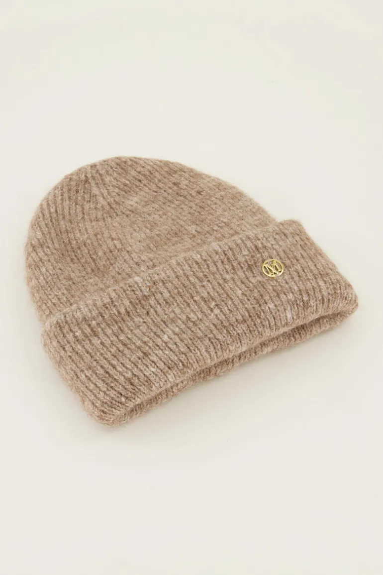 Bonnet Taupe En Maille