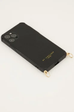 Coque De Téléphone Noire Effet Serpent