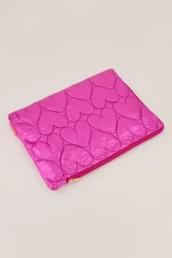 Housse Pour Ordinateur Rose Avec Motif Coeur